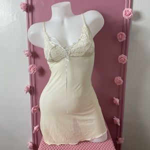 🌷 small - night dress lingerie pajama nuisette jaquette sleepwear - beige